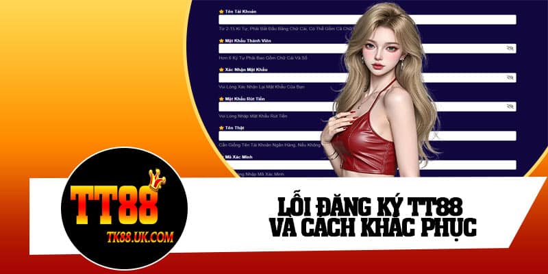 Lỗi đăng ký TT88 và cách khắc phục